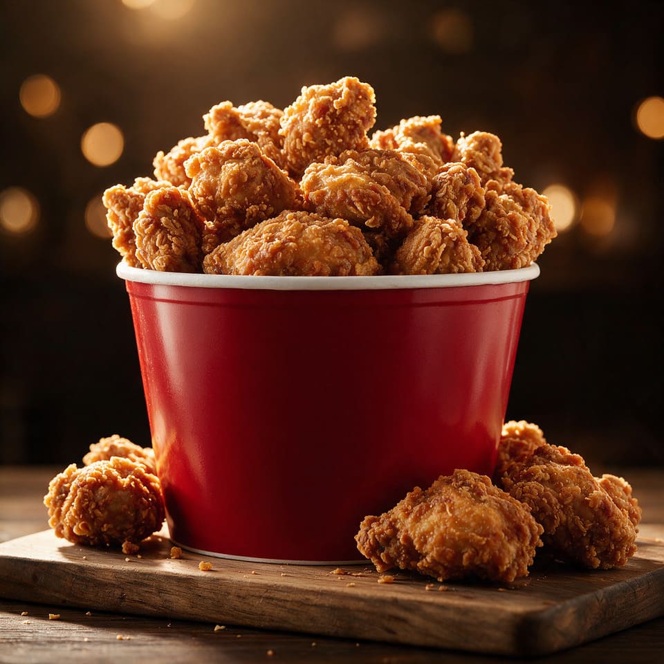 Cubo Festín con dieciséis piezas de pollo crujiente